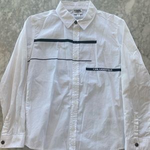 KARL LAGERFELD boys button front shirt